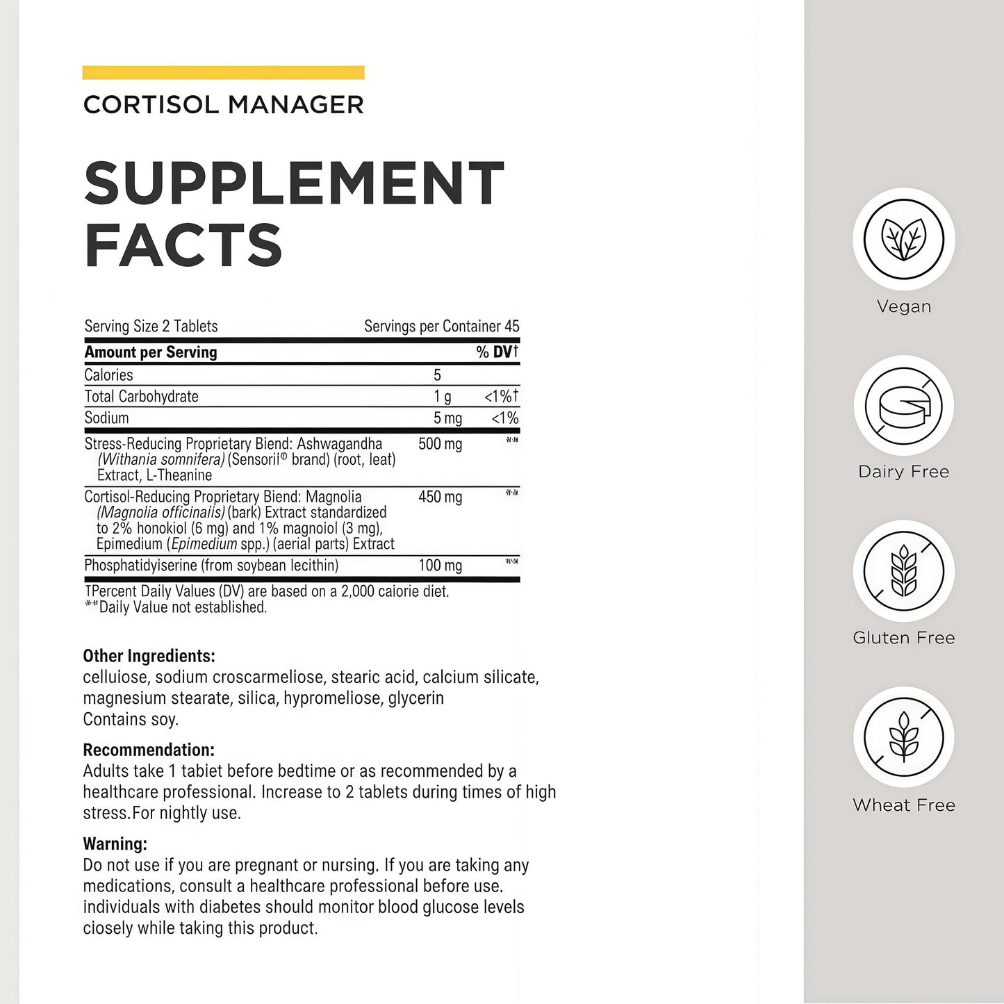 Integrative Therapeutics® Cortisol Manager® – Cortisol Supplements for Men & Women – Stress Hormone Stabilizer – Support Relaxation for Restful Sleep* - Ashwagandha, L-Theanine – 90 Tablets